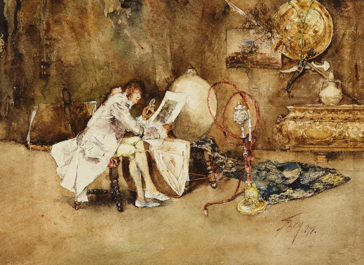Il conoscitore di acquerelli, 1878